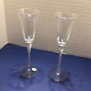 Princess house crystal flutes